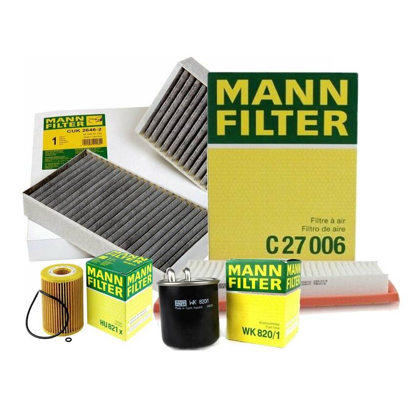 Mercedes Air / Cabin Air / Fuel / Engine Oil Filter Kit 164830021864 - MANN-FILTER 3727345KIT